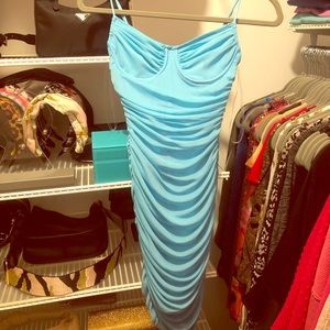 Fashion Nova Blue Bodycon Dress XS NWT